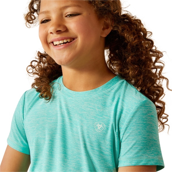 2025 Ariat Junior Laguna T-Shirt Manches Courtes 10054591 - Blue Turquoise